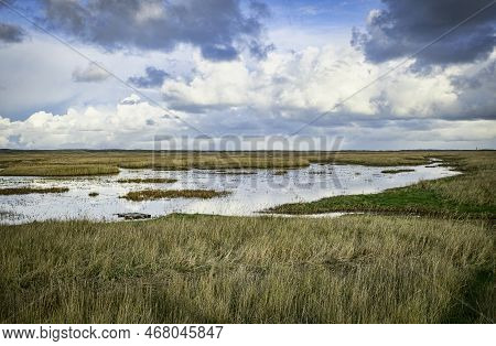 Dune Valley The Slufter Of National Park On West Frisian Waddensea Island Texel, North Holland, Neth