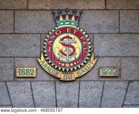 Geneva, Switzerland - July 13, 2022: Coat Of Arms Of The Salvation Army
