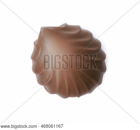 Delicious Chocolate Covered Marshmallow Isolated On White