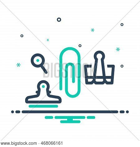 Mix Icon For Clips Binder Metal Paperclip Metallic Pin Clamp Attach Steel Note Keeper Staplepostit N