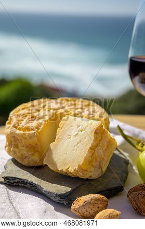 Tasting Of Local Portugeese Matured Cheese Queijo Serpa,  Setubal Area, Atlantic Ocean, Portugal, Cl