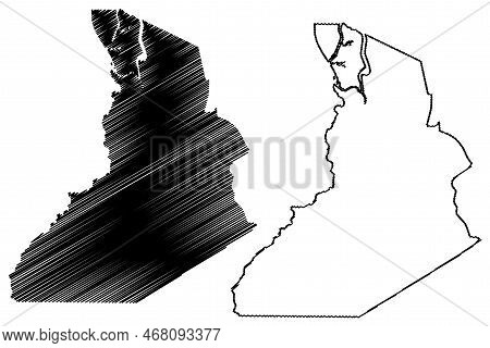 Chaval Municipality (ceará State, Municipalities Of Brazil, Federative Republic Of Brazil) Map Vecto