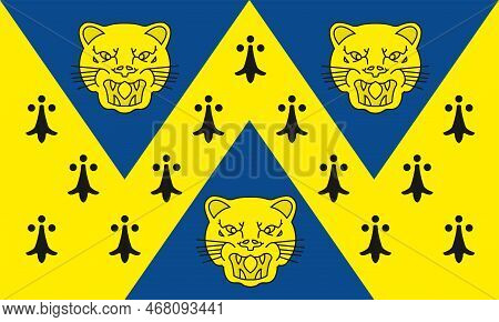 Flag Of Shropshire, Salop, Shrops Or Salopian Ceremonial County (england, United Kingdom Of Great Br