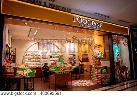 Kuala Lumpur, Malaysia - December 04, 2022: Loccitane Brand Retail Shop Logo Signboard