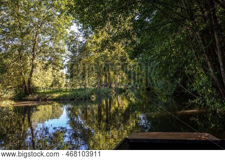 Boat Trip On An Inner Canal In The Marais Poitevin