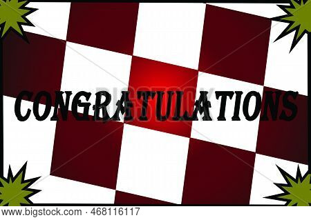 Happy New Year. Beautiful Greeting Banner Poster Calligraphy Inscription Black, Red And Green.  Desi