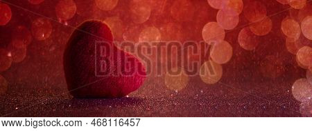 Banner Happy Valentine's Day. Valentine Banner. Bokhe. Banner. Copy Space