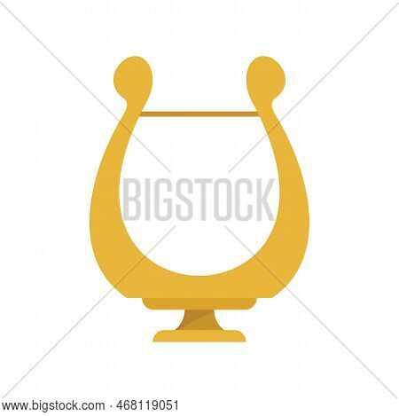 Harp Lyre Icon. Flat Illustration Of Harp Lyre Vector Icon For Web Design Isolated