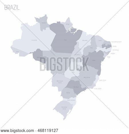 Brazil Political Map Vector & Photo (Free Trial) | Bigstock