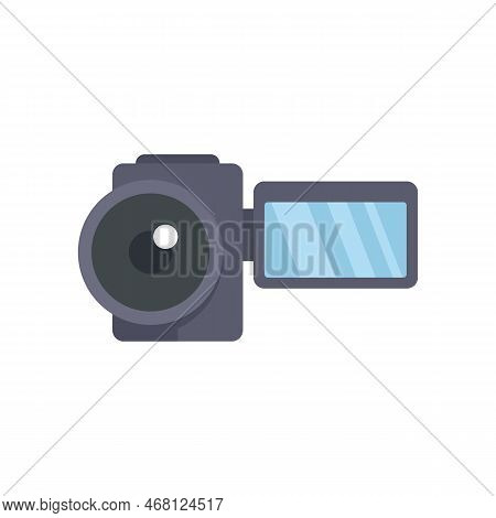 Home Camcorder Icon Flat Vector. Camera Movie. Tv Production Isolated