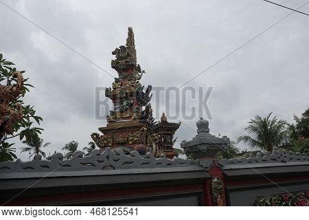 Lampung, 23 December 2022 - Balinese Temple In Lampung (sumatera Island), Indonesia
