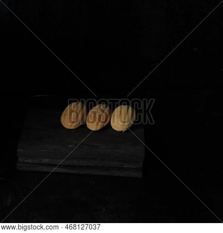 Kolombengi Cake Isolated On Black Background. Indonesian Cake