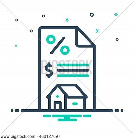 Mix Icon For Tax Placement Percentage Dollar House Loan Rate  Levy Tariff Duty Toll Excise Impost Sa