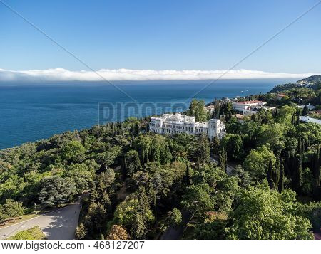 Aerial View Of Livadia Palace - Located On The Shores Of The Black Sea In The Village Of Livadia In 