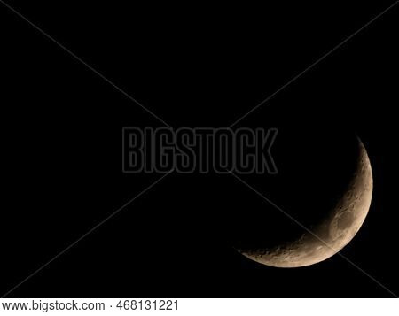 Mubarak Ramadan Month Muslim Islamic Moon Symbols,crescent Moon On Night Sky Dusk Dark Black Evening