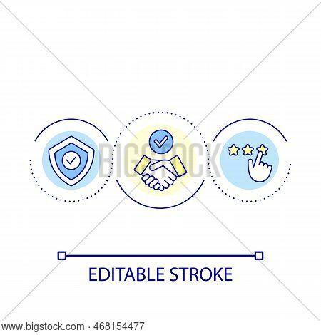 Agreement Loop Concept Icon. Successful Deal. Guarantee And Assurance. Companionship Abstract Idea T