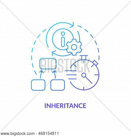 Inheritance Blue Gradient Concept Icon. Object-oriented Programming Principle Abstract Idea Thin Lin
