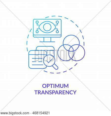Optimum Transparency Blue Gradient Concept Icon. Functional Programming Benefit Abstract Idea Thin L