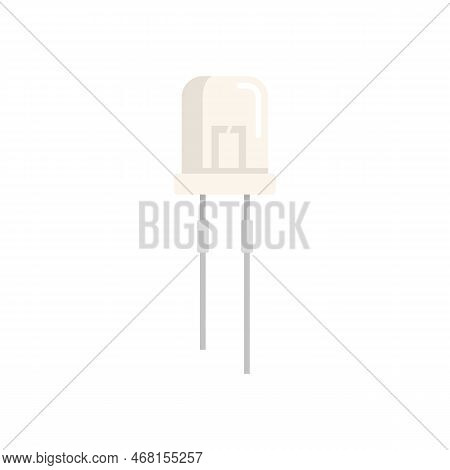 Detector Diode Icon Flat Vector. Led Bulb. Power Diode Isolated
