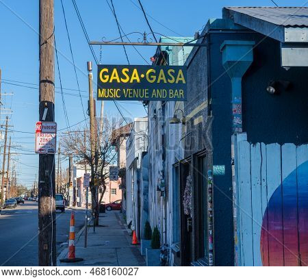 New Orleans, La - December 29: Gasa Gasa Music Venue And Bar On Freret Street On December 29, 2022 I