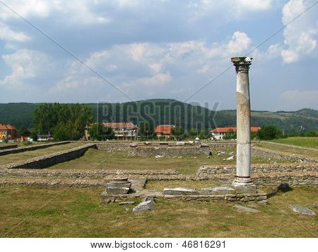 Ancient Ruins from Colonia Ulpia Traiana Augusta Dacica Sarmizegetusa in Romania