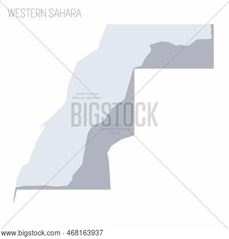 Western Map Of Land Divided Between Morocco And Sahrawi Arab Democratic Republic By Moroccan Western