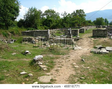 Ancient Ruins from Colonia Ulpia Traiana Augusta Dacica Sarmizegetusa in Romania