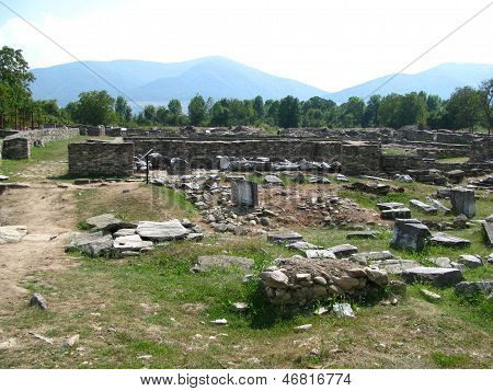 Ancient Ruins from Colonia Ulpia Traiana Augusta Dacica Sarmizegetusa in Romania