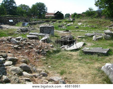 Ancient Ruins from Colonia Ulpia Traiana Augusta Dacica Sarmizegetusa in Romania