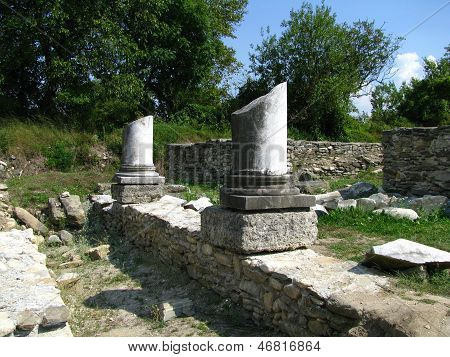 Ancient Ruins from Colonia Ulpia Traiana Augusta Dacica Sarmizegetusa in Romania
