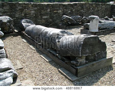 Ancient Ruins from Colonia Ulpia Traiana Augusta Dacica Sarmizegetusa in Romania