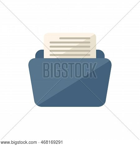 Folder Message Icon Flat Vector. Note Article. Documet Office Isolated