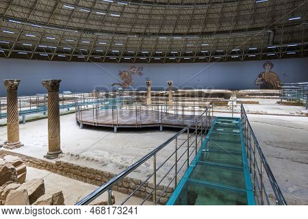 Urfa, Turkey - May 2022: Sanliurfa Mosaic Museum In Urfa, Turkey.  Şanlıurfa Mosaic Museum In Şanlıu