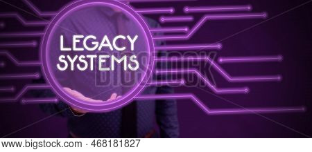 Inspiration Showing Sign Legacy Systems. Business Overview Old Method Technology Computer System Or 
