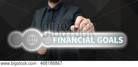 Conceptual Caption Financial Goals. Business Overview Targets Usually Driven By Specific Future Fina