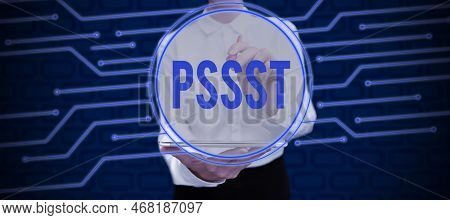 Text Caption Presenting Pssst. Internet Concept Expression Way To Attract Attention Of Someone Be Qu