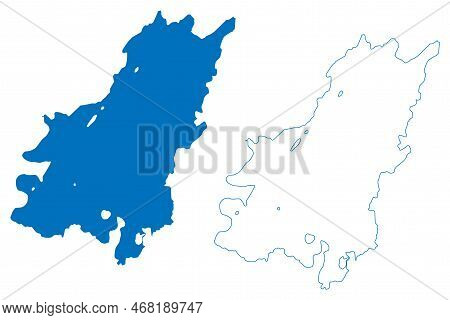 Lake Koka Reservoir (africa, Federal Democratic Republic Of Ethiopia) Map Vector Illustration, Scrib