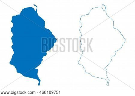 Lake Malombe (africa, Republic Of Malawi) Map Vector Illustration, Scribble Sketch Map