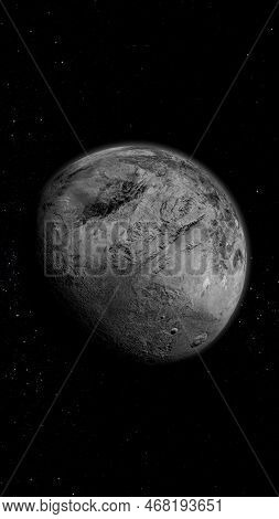 Haumea Planet In Space. Photo Realistic 3d Planet.