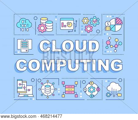 Cloud Computing Word Concepts Light Blue Banner. Serverless Storage. Infographics With Editable Icon