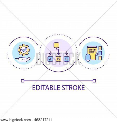 Structured Programming Loop Concept Icon. Computer Science Abstract Idea Thin Line Illustration. Wri