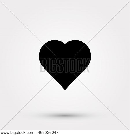 Favorite Icon Vector. Love Icon Design Illustration Flat Style On White Background