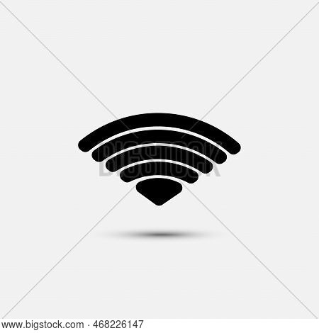 Wifi Icon Vector, Wireless Internet Sign Isolated On White Background, Flat Style