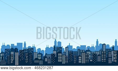 An Illustration Of A City Building With Many Windows In The Morning
