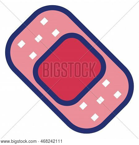 Sticking Plaster Icon. Medical First Aid Bandage