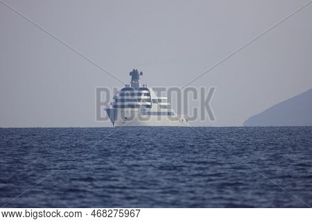 Bodrum, Turkey, 06 December 2022: The Giant Superyacht Solaris, Owned By Russian Businessman Roman A