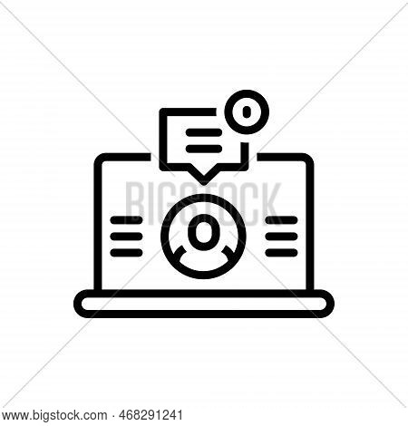 Black Line Icon For Respond Response Reaction Reply-to Repercussion Communication Answer Message