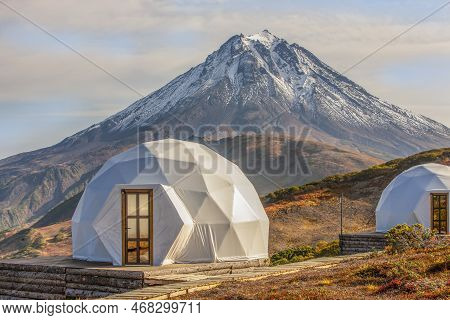 Glamping On Volcano In Kamchatka Peninsula In Summer
