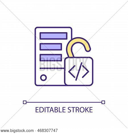 Open Source Database Rgb Color Icon. Free To View Codebase. Accessible Modification And Usage. Syste