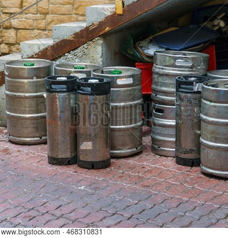 Metal Beer Kegs Or Barrels For Beer